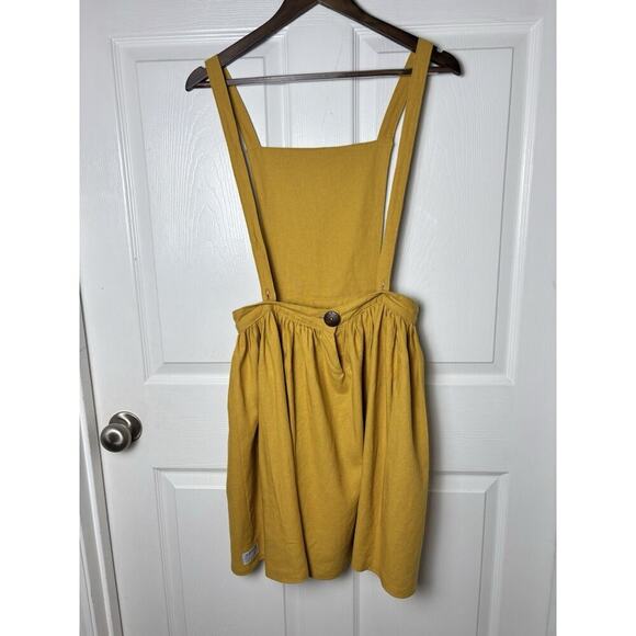 Mustard Yellow Whimsical Twee Jumper Dress M0 - Picture 3 of 5